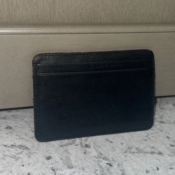 CHANEL Black Quilted Cambon Ligne Card Holder Case Black Slim Wallet  AUTHENTIC - Picture 4 of 12